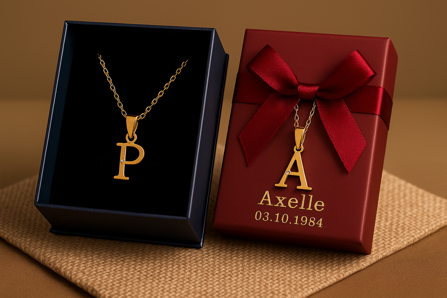 Initiales en pendentif