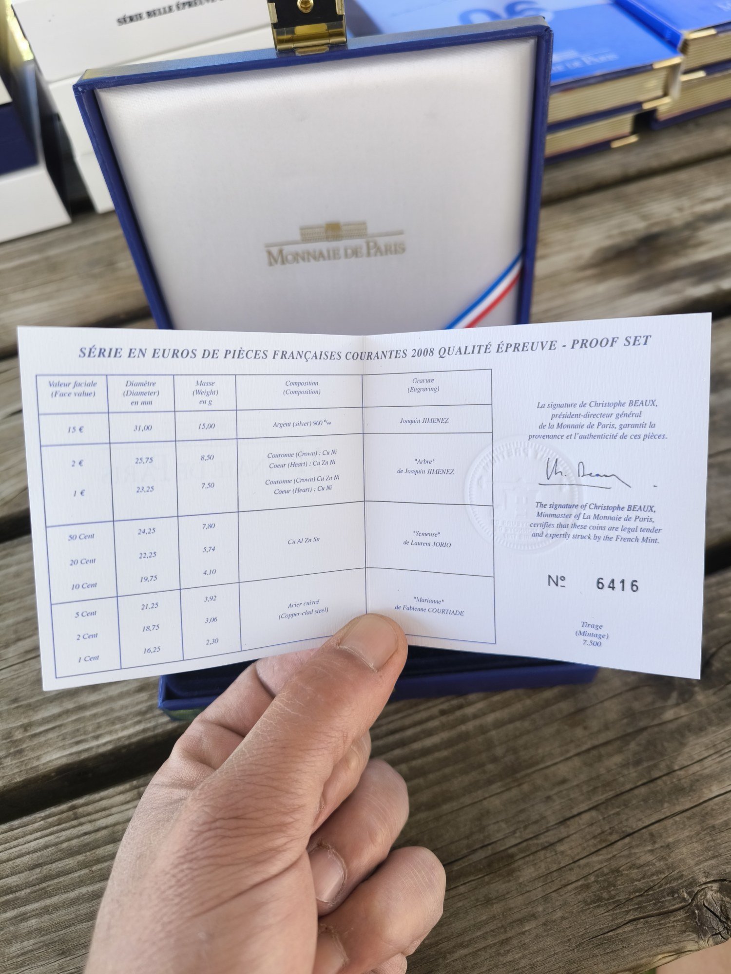Coffret BE France 2008 — Série Euros Belle Épreuve avec 15 € Argent, Monnaie de Paris - Image 2