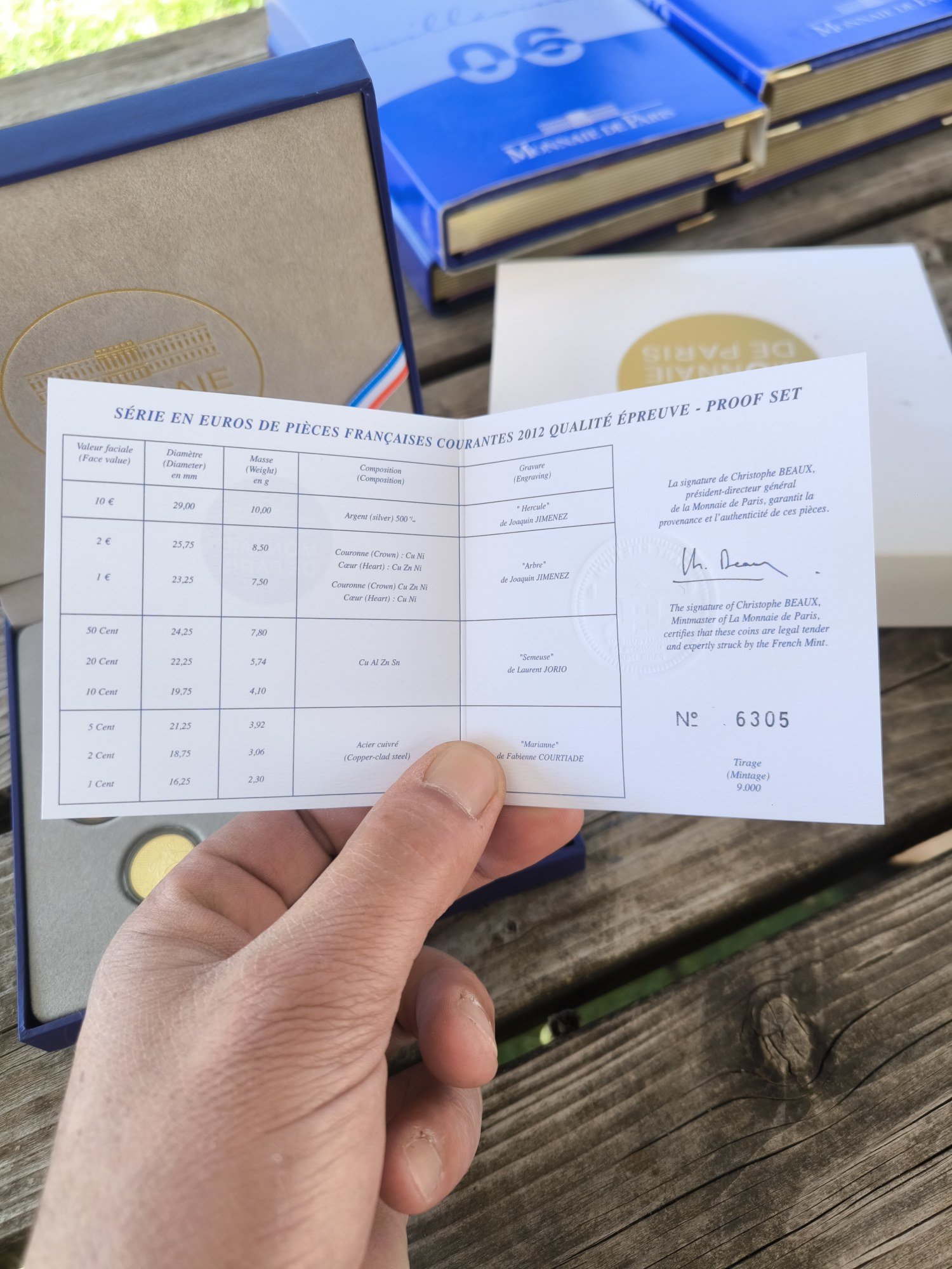 Coffret BE France 2012 — Série Euros Belle Épreuve avec 10 € Argent « Hercule », Monnaie de Paris