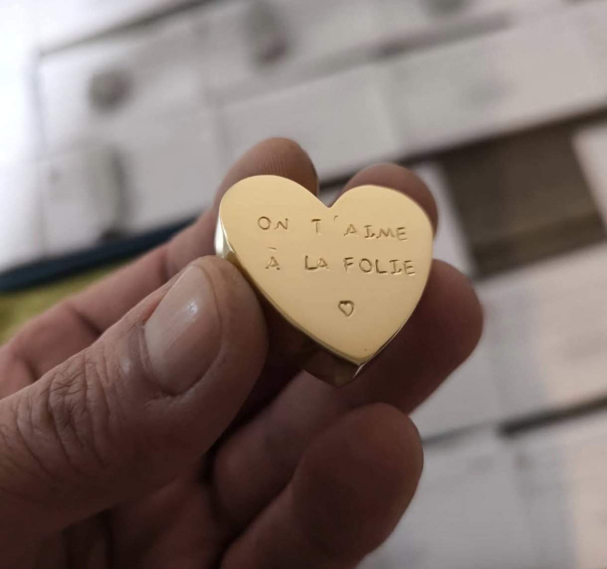 Cœur en or nordique avec écrin prestige personnalisé - Image 3
