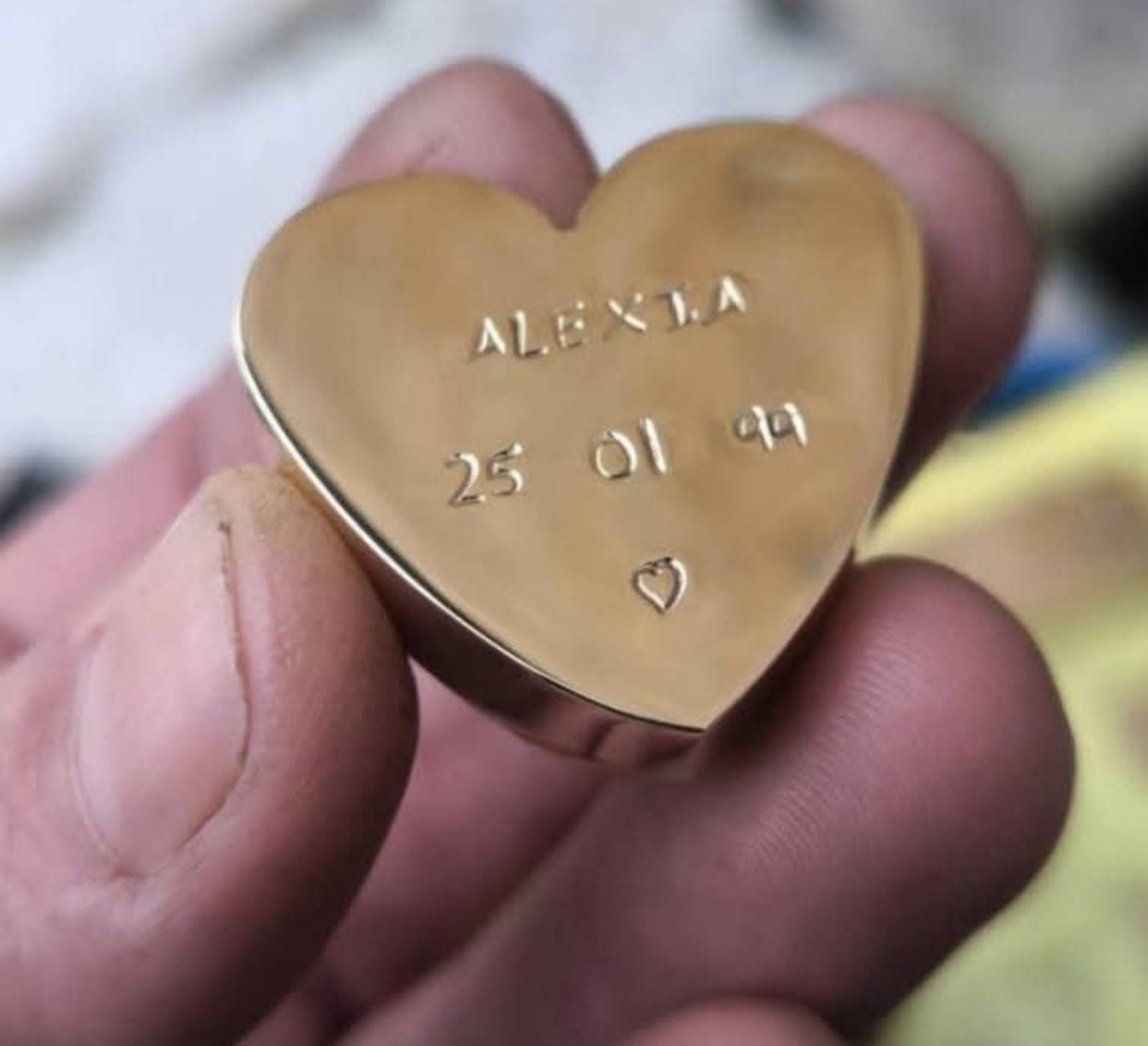 Coeur en or nordique à personnaliser