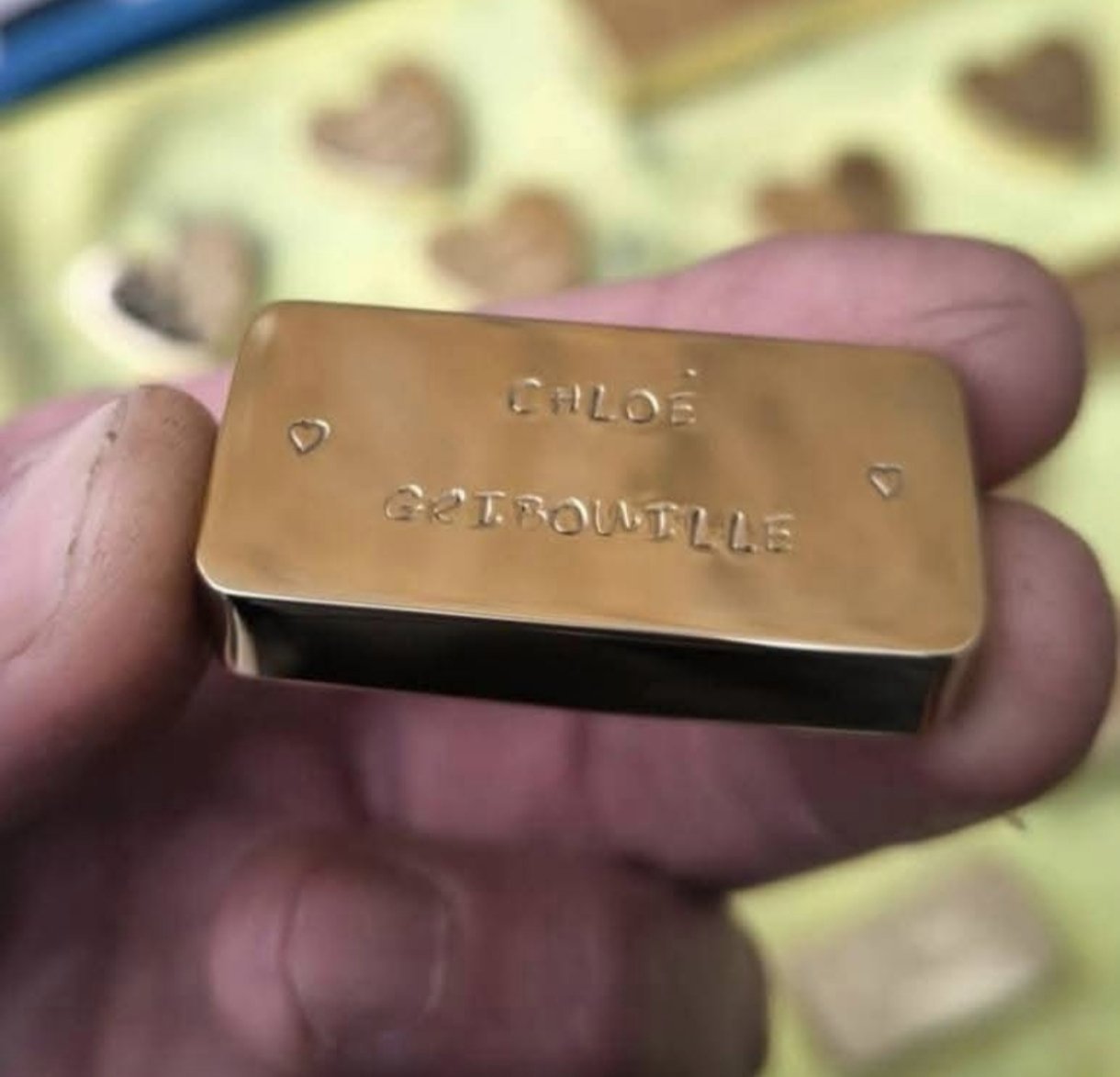 Lingot de 75 grammes avec écrin coffre personalisé - Image 4