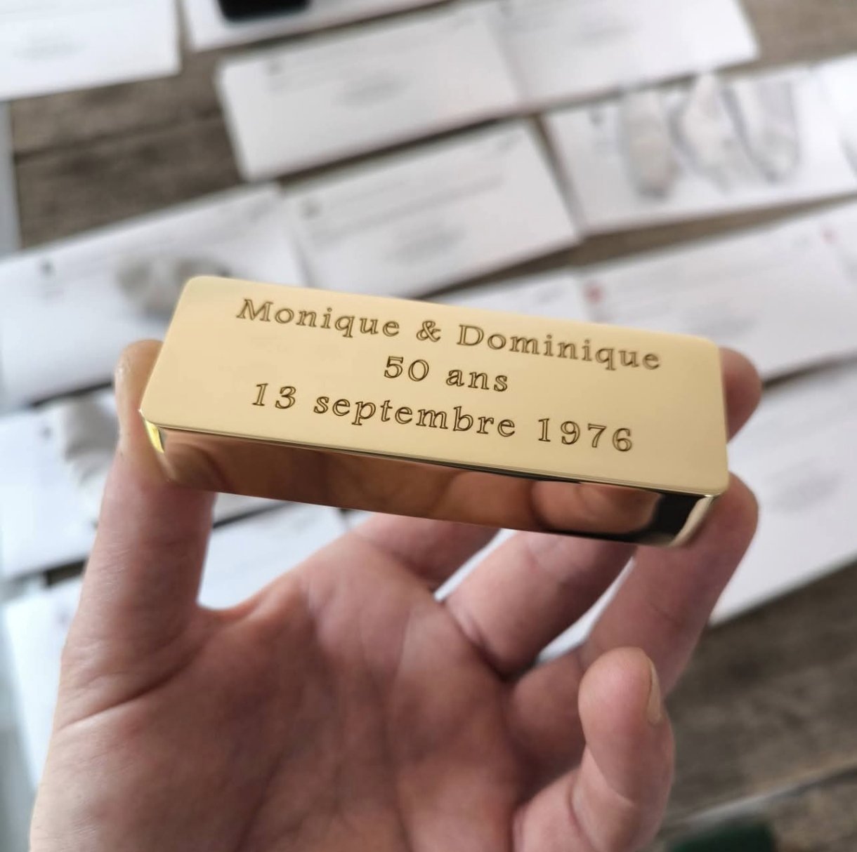 Le lingot de 500 g à personnaliser au laser