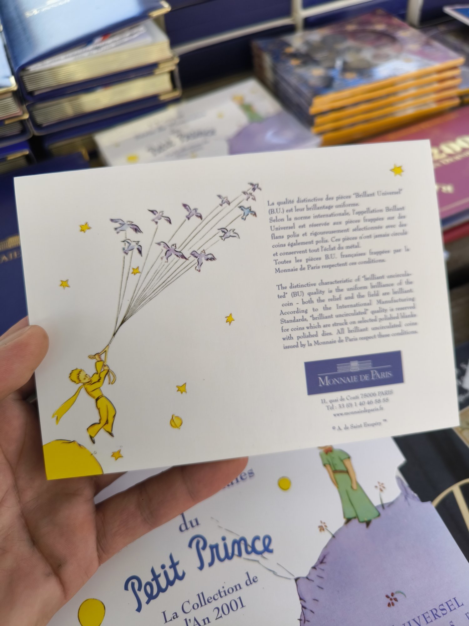 Coffret Officiel BU 2001 Monnaie de Paris – "Le Petit Prince" (Version Vierge / Derniers Francs) - Image 2