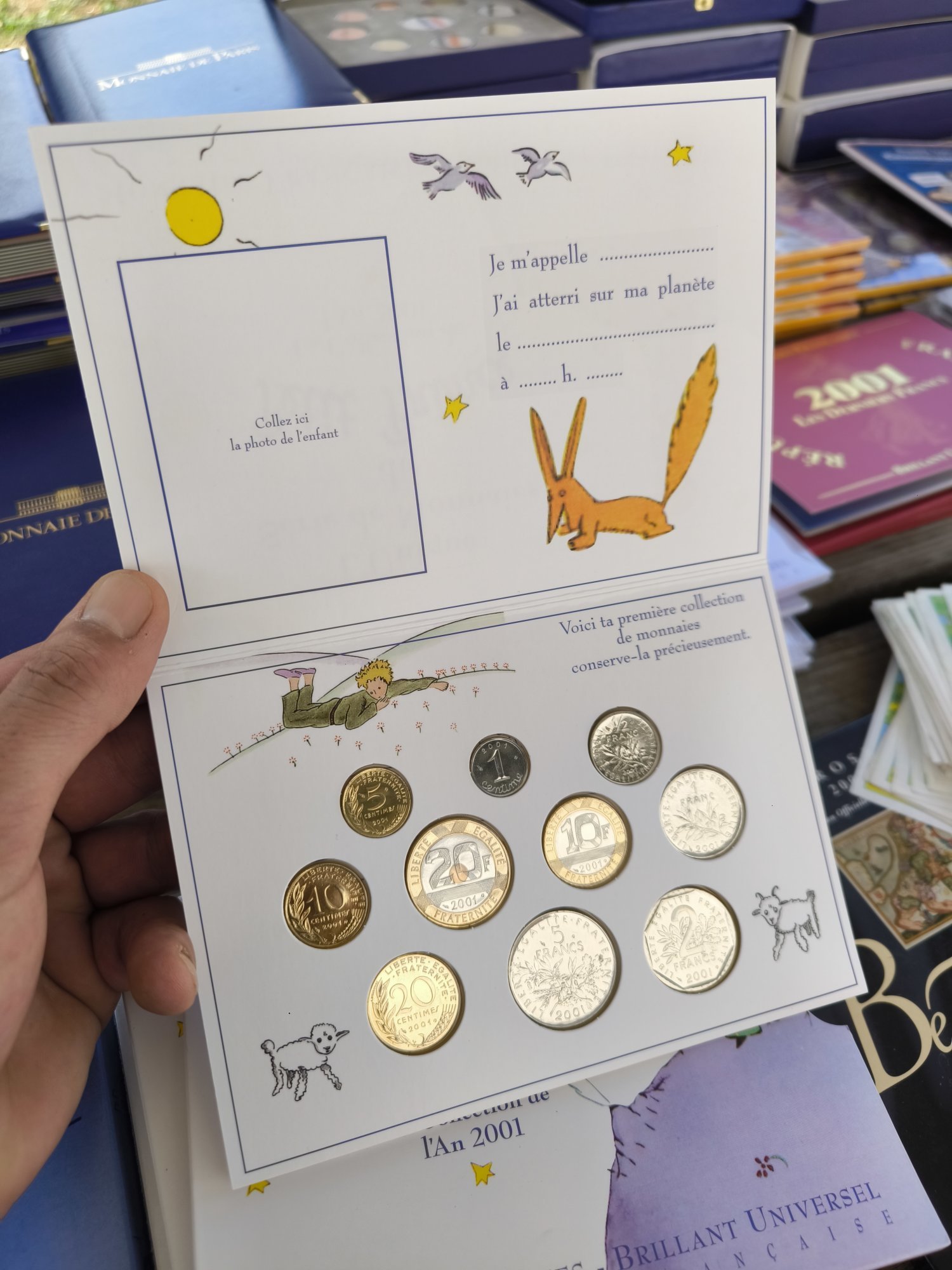 Coffret Officiel BU 2001 Monnaie de Paris – "Le Petit Prince" (Version Vierge / Derniers Francs) - Image 3